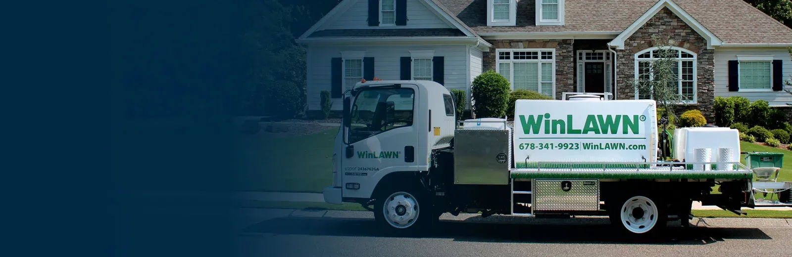 WinLAWN Truck in front yard